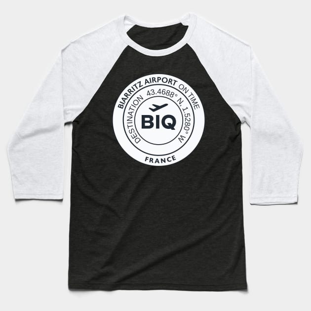 BIQ airport BIARRITZ Baseball T-Shirt by Woohoo